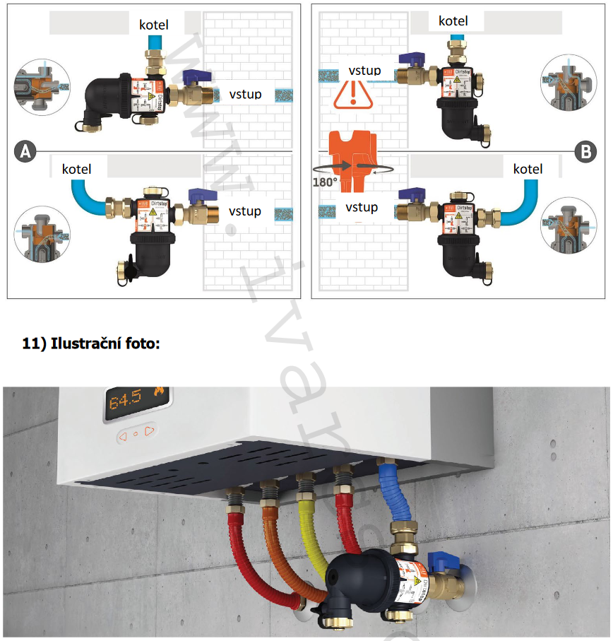 Odstředivý odkalovač s magnetickou vložkou I-MAG XL 3/4" Obrázek