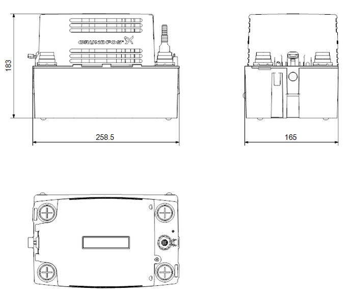 Čerpadlo na kondenzáty GRUNDFOS Conlift 1 97936156 Obrázek