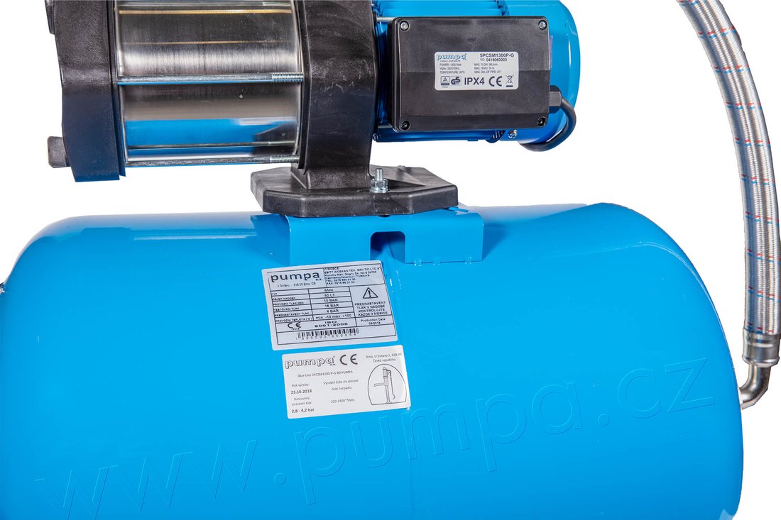 PUMPA Domácí vodárna BLUE LINE 5PCSm 1300P-G 24 l Obrázek