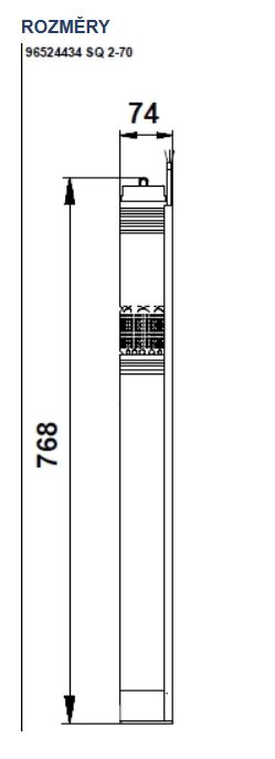 Grundfos SQ 2-70 + 30 m kabel 96524434 Obrázek