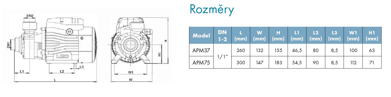 Čerpadlo LEO APm75 Obrázek