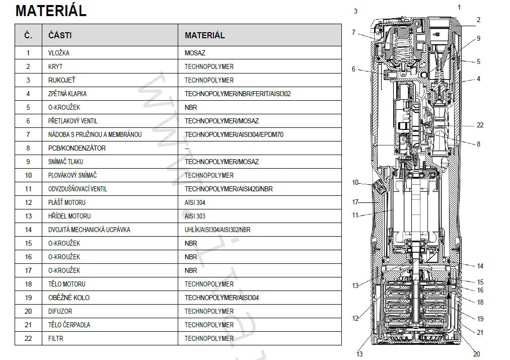 Automatické čerpadlo DAB DTRON 2 35/120 Obrázek