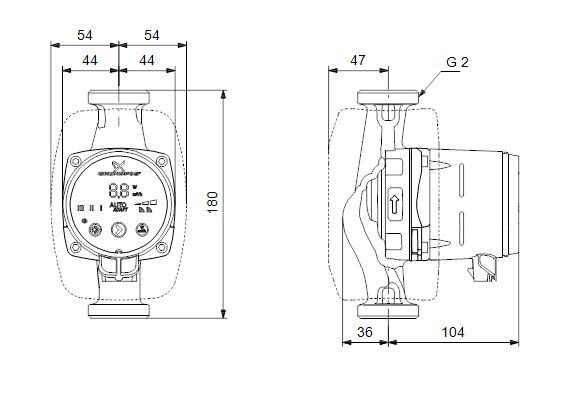 Grundfos ALPHA2 32-80 180 230V 99411263 Obrázek