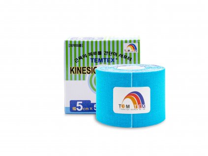 Temtex kinesio tape Classic, modrá tejpovacia páska 5cm x 5m
