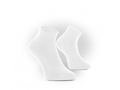 Bambusové ponožky bílé - short