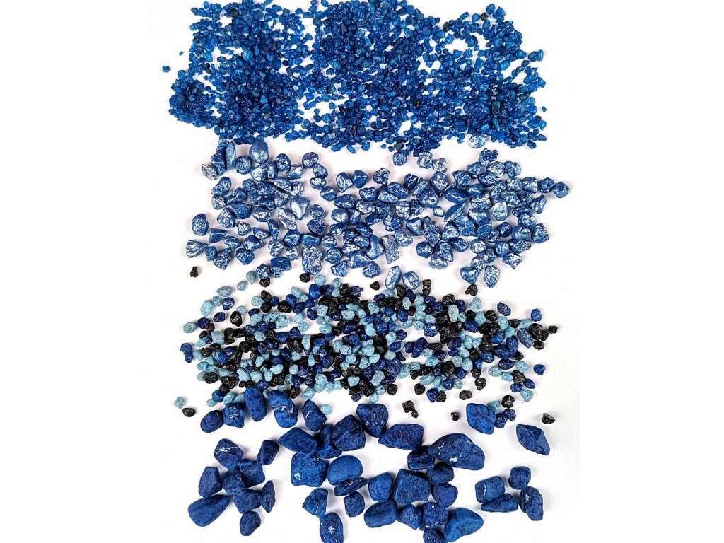 Farebné dekoračné kamienky 100 g - modré odtiene