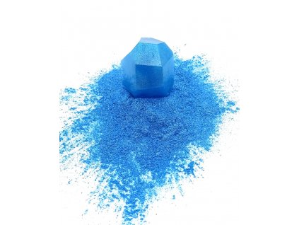 Metalický prášok do živice - trblietavo modrý
