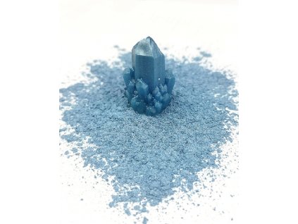 Metalický prášok do živice - svetlo modrý