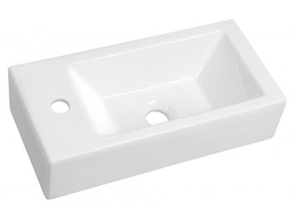 Aqualine SMALL ALMA keramické umývadlo, 50x24,5 cm, biela HF090