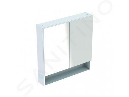 Geberit Selnova Square Zrkadlová skrinka 850x588x175 mm, 2 dvierka, lesklá biela 501.264.00.1