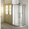 Gelco ANTIQUE štvrťkruhová sprchová zástena 900x900mm, 2 dvere, číre sklo, bronz GQ5290C