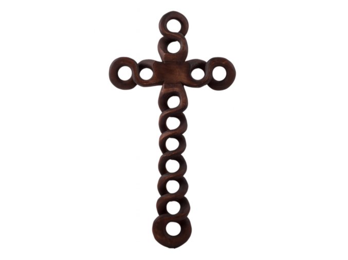 Dřevěný kříž s oky