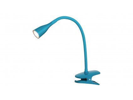 Stolní LED lampa s klipem JEFF, 4,5W, teplá bílá, modrá