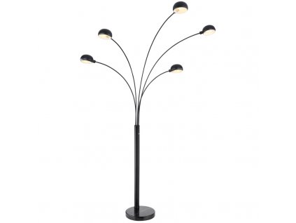 Designová stojací lampa SEYMOUR, 5xE14, 40W, černá