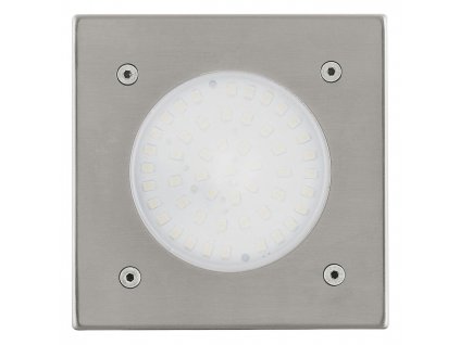 Venkovní zápustné zemní LED světlo LAMEDO, čtverec, stříbrné, 10cm