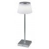Venkovní stolní LED nabíjecí lampa TAENA, 4W, teplá-denní bílá, stříbrná