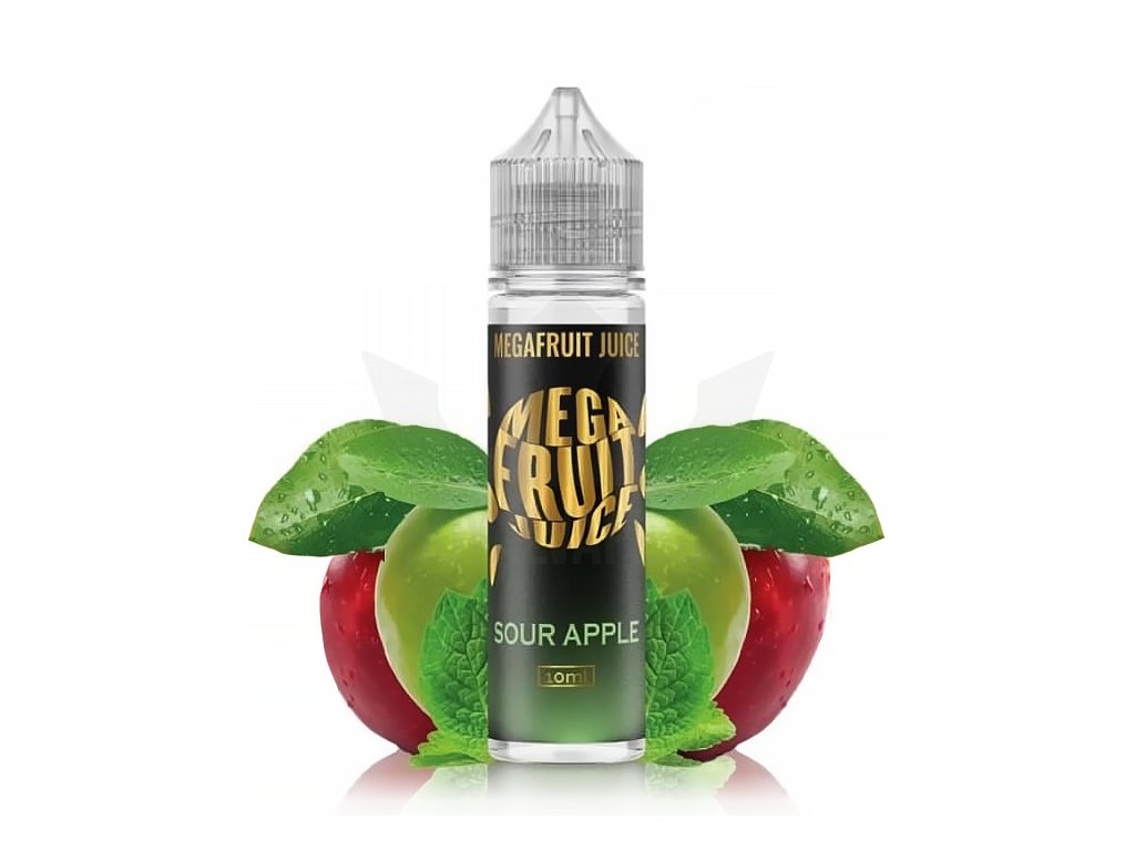 Megafruit Juice - S&V - Sour Apple (Kyselé jablko) - 10ml, produktový obrázek.