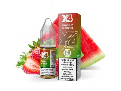 X4 Bar Juice Salt - E-liquid - Strawberry Watermelon (Jahoda a meloun) - 10mg, produktový obrázek.