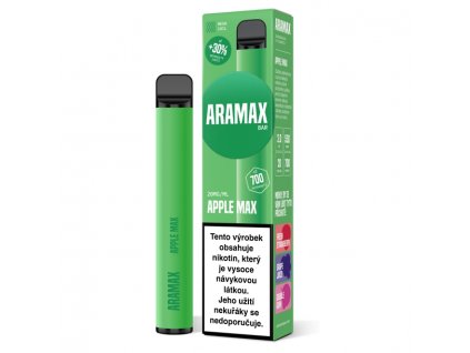 Aramax Bar 700 - Max Apple - 20mg, produktový obrázek.