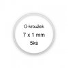 Sada O-kroužků / těsnění 7x1 mm (5ks)
