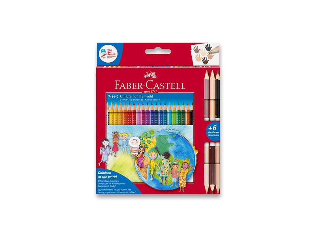 Pastelky Faber-Castell Grip, Children of the world - 20 + 3 barvy 36ks