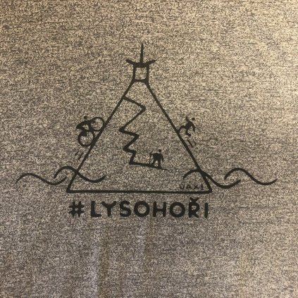 Lysohoři triko světle šedé - trojúhelník pánské