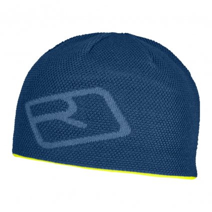 Merino Logo Knit Beanie | Petrol Blue, Ortovox