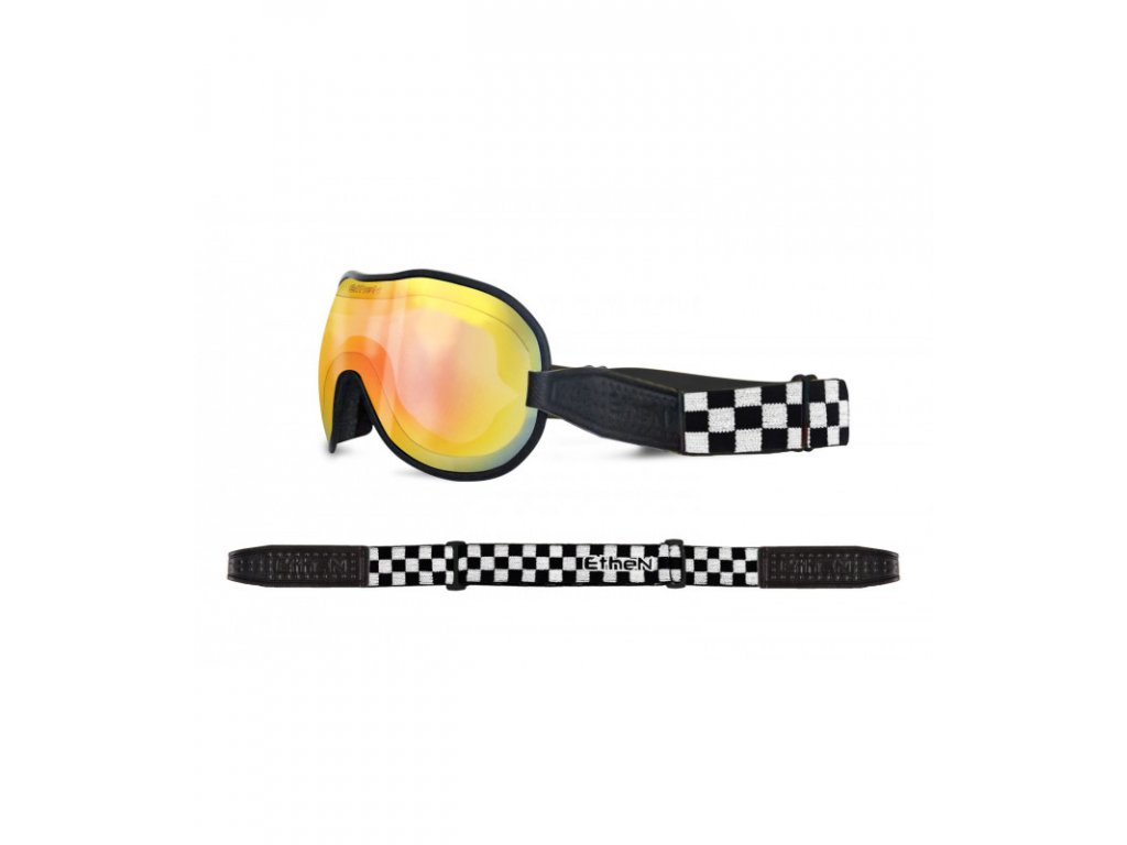 Cafe Racer CR0121 motocyklové okuliare so zrkadlovým sklom