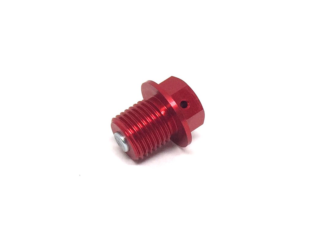 ZETA Výpustná skrutka oleja s magnetom M14x14-P1.5 červená