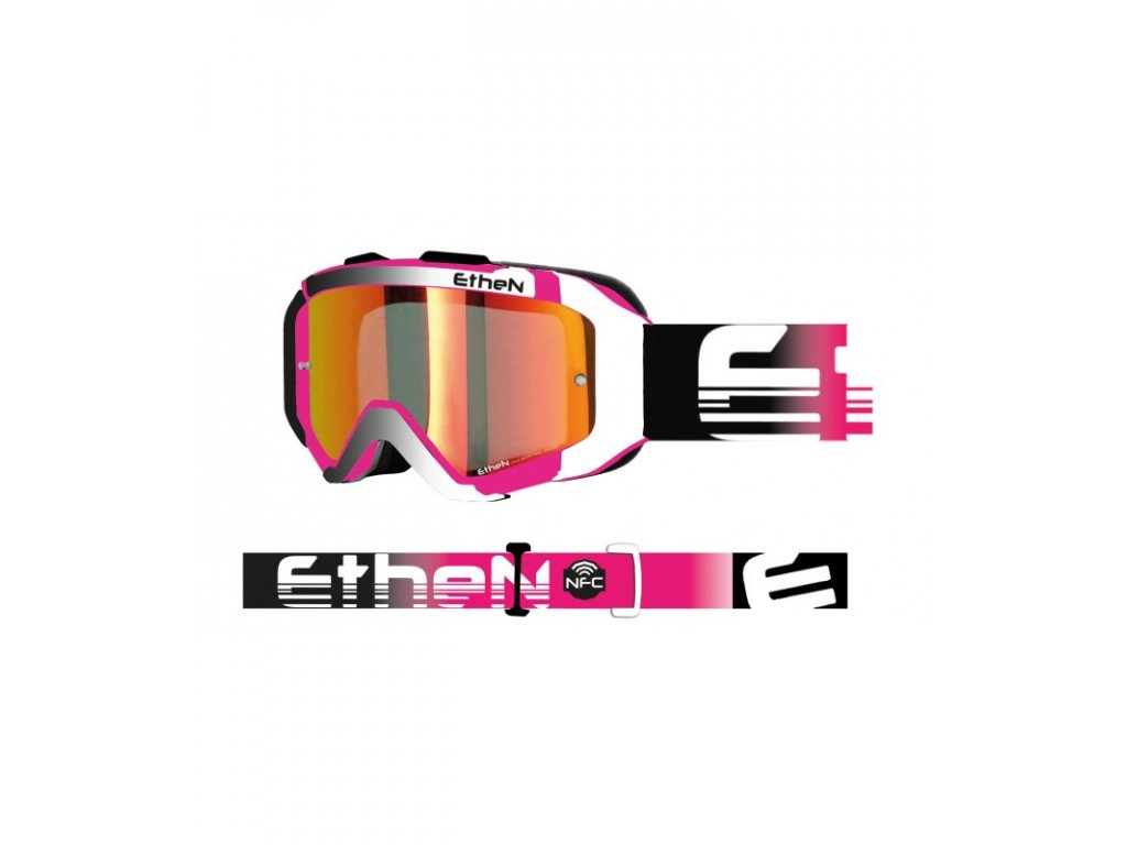 ETHEN ARES 0742 MX okuliare rúžové so zrkadlovým sklom TOP MODEL