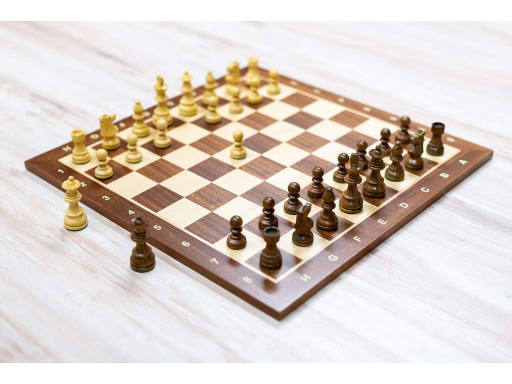 Dřevěná šachová souprava HOME s javorovou šachovnicí  + doprava zdarma
