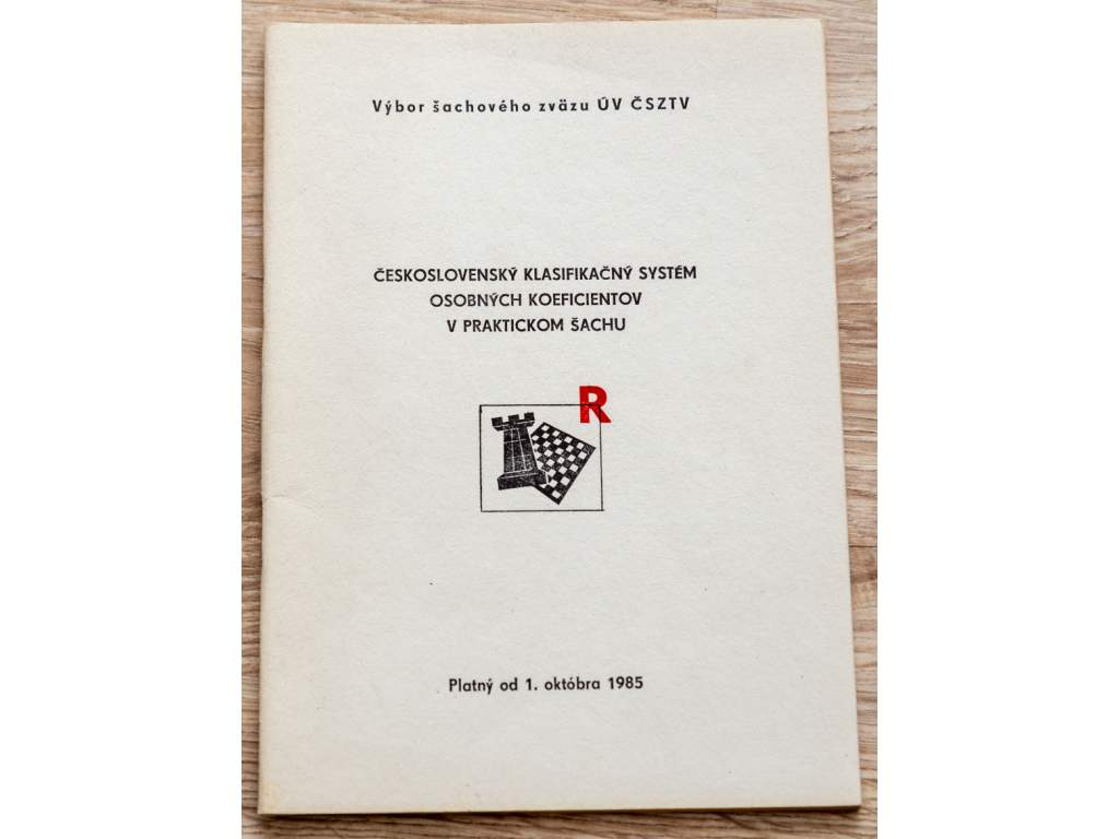 Československý klasifikačný systém osobných koeficientov v praktickom šachu 1985