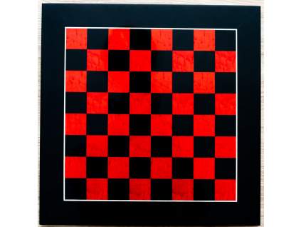 Černo-červená Briarová dřevěná šachovnice  + doprava zdarma