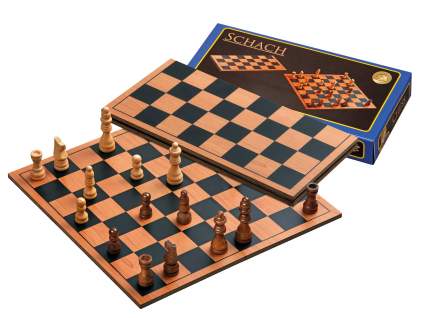 Malé dřevěné skládací šachy