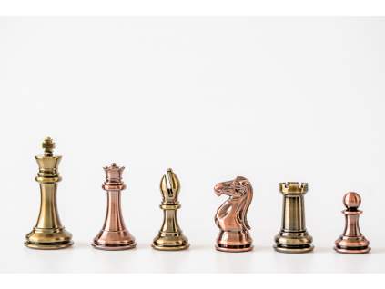Šachové figurky Staunton Zinek & Bronz  + doprava zdarma