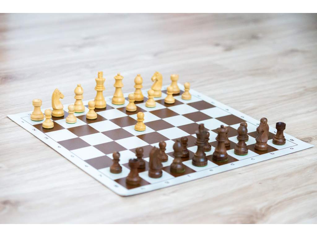 Palisander klasik s hnedou šachovnicou  + doprava zdarma
