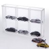 Akrylová vitrína pro modely aut, 6 přihrádek, 180 x 115 x 45 mm