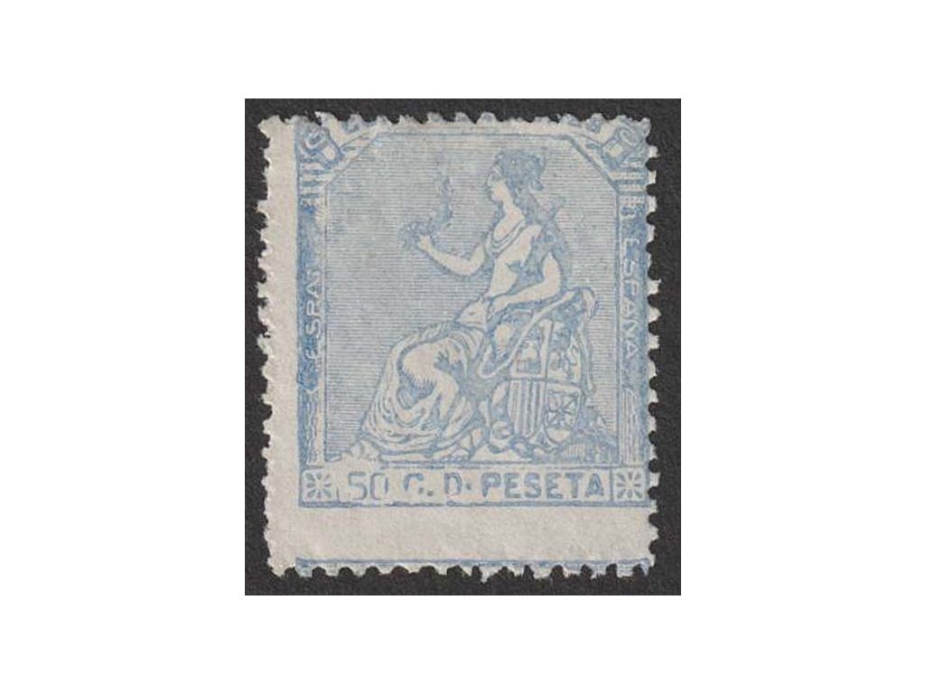 1873, 50 C Hispania, MiNr.131, * po nálepce, lehký lom