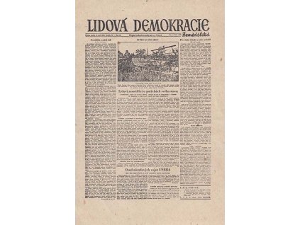 Lidová Demokracie, miniaturní noviny - reklamní leták