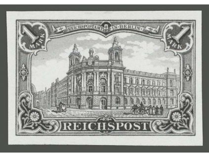1900, 1M Pošta, černotisk, ND, rytina, MiNr.63, (*)
