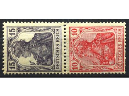 1905, 15 a 10Pf Germanie, svislý soutisk, * po nálepce