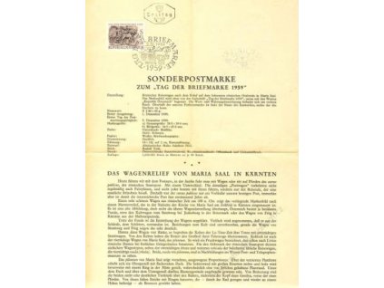 1959, DR Wien, list Sonderpostmarke, razítko