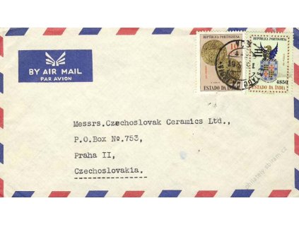 India, 1961, DR India, let. dopis, stopy pošt. provozu