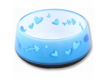 67208 modra plastova miska pro kotata love bowl