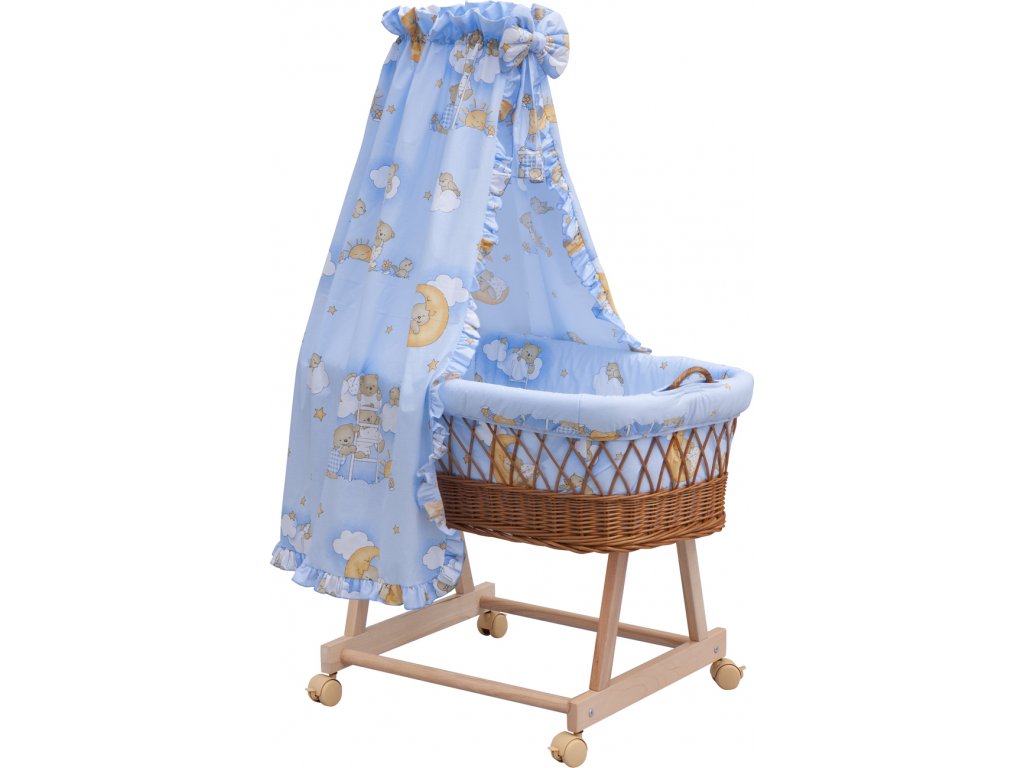 Košík pro miminko s nebesy Mráček - modrá