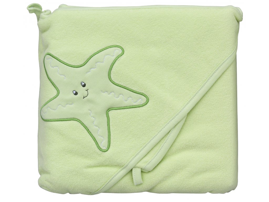 Froté ručník - Scarlett hvězda s kapucí - zelená