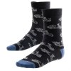 Ponožky Vespa Kickstarter, černá/šedá, unisex, 36-40