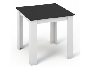 Jídelní stůl MANGA 80x80 bílá/černá