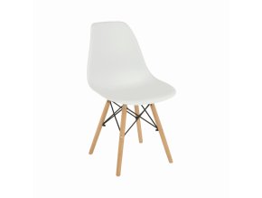 Židle CINKLA 3 NEW - bílá / buk
