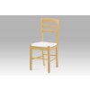 Dřevěná židle AUC-004 WT - bílá